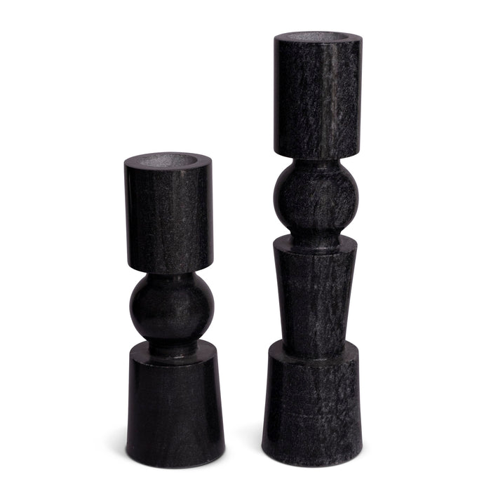 Marble Candle Holder Modern (Black) | Handicraft Bazaar