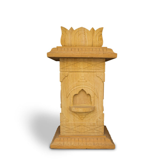 Sandstone Tulsi Pot, Brown Sandstone Carving - Handicraft Bazaar