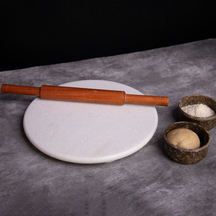 White Marble Roti Maker (Chakla) - Handicraft Bazaar