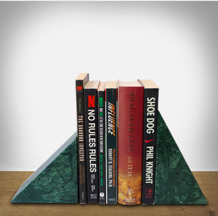 Marble Bookends (Green) | Handicraft Bazaar