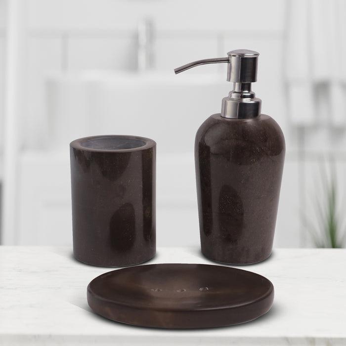 Marble Bathroom Set Bronze - Handicraft Bazaar