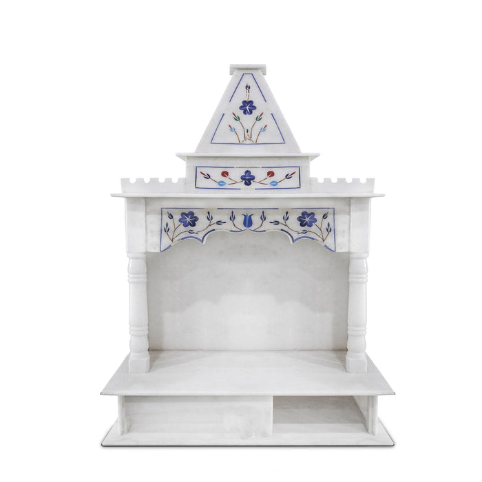 Marble Temple Blue Inlay - Handicraft Bazaar