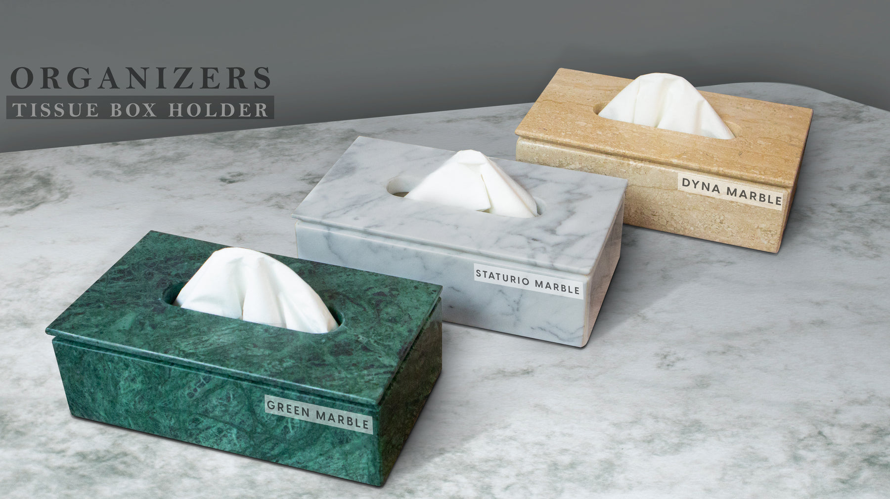 Elevate Your Home Decor with Marble Tissue Boxes.