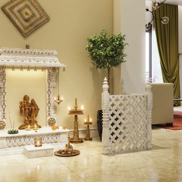 "The Art of Marble Carving in Temple Design"