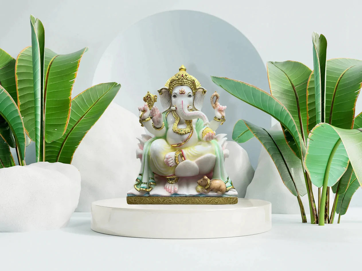 Unleashing the Beauty of Modern Art in Marble Ganesh Murti