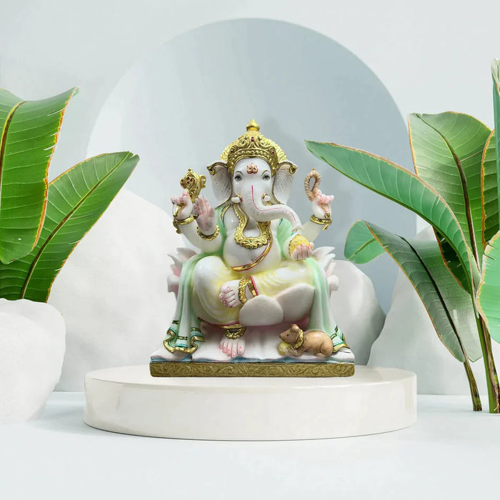 Unleashing the Beauty of Modern Art in Marble Ganesh Murti