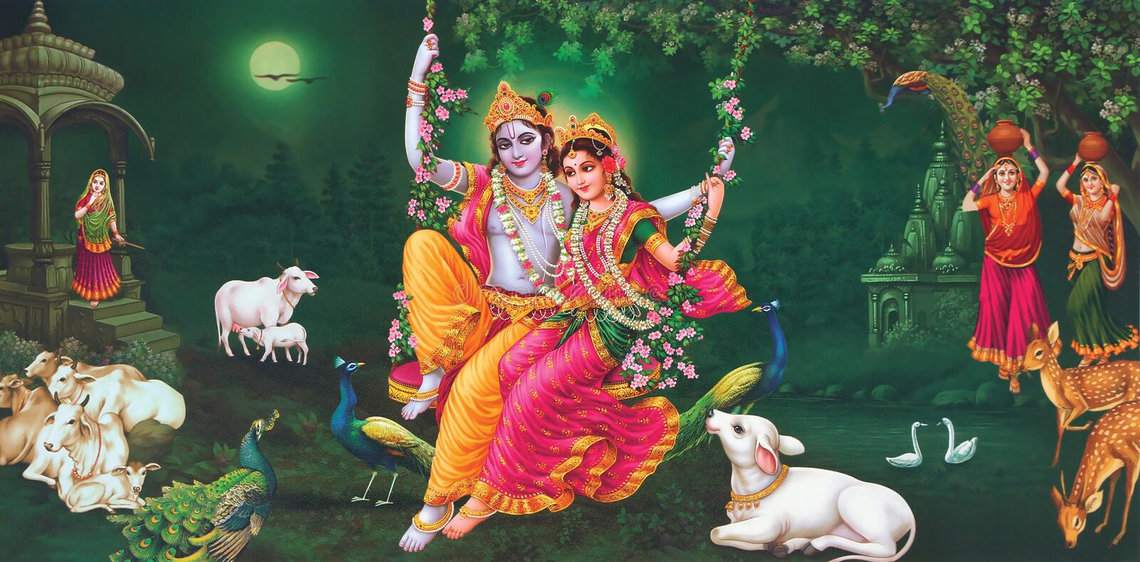 The message of love and compassion conveyed through Marble Radha Krishna Murti
