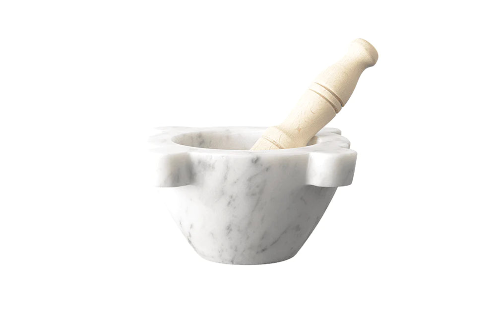 How to season a marble mortar and pestle?