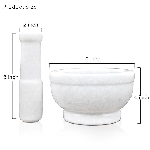 Mortar and Pestle, Wonder White - Handicraft Bazaar