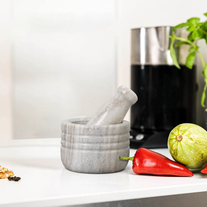 Mortar and Pestle, Brown - Handicraft Bazaar