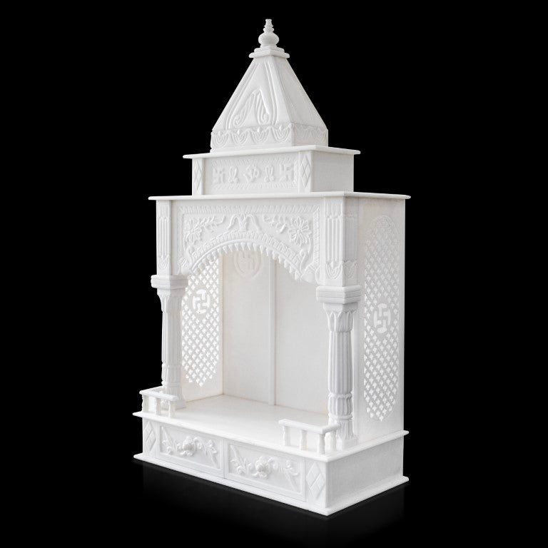 White Marble Temple for Home Large- Handicraft Bazaar