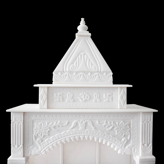 White Marble Temple for Home Large- Handicraft Bazaar