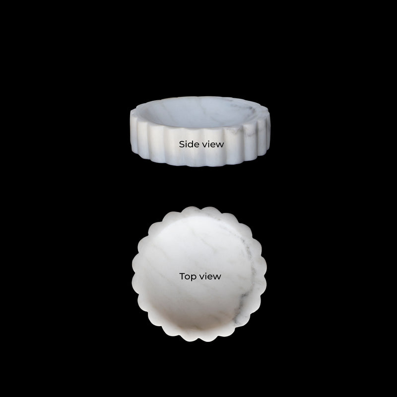 Marble Bathroom Set (Fluted) - Handicraft Bazaar