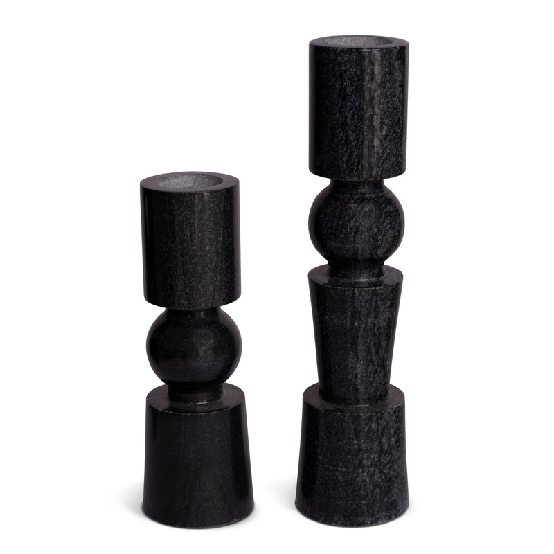 Marble Candle Holder Modern (Black) | Handicraft Bazaar