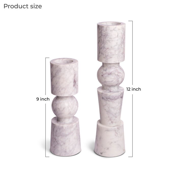 Marble Candle Holder Modern (Wonder White) | Handicraft Bazaar