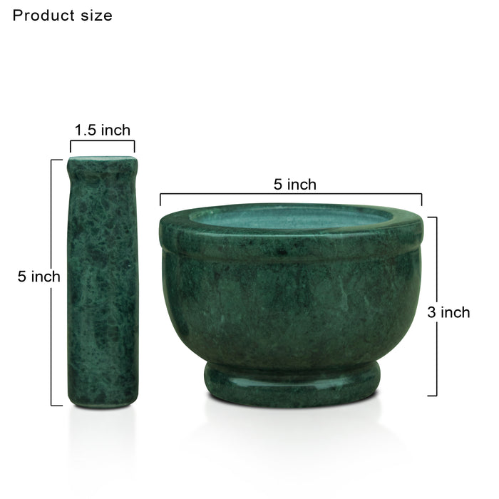 Mortar and Pestle, Green - Handicraft Bazaar