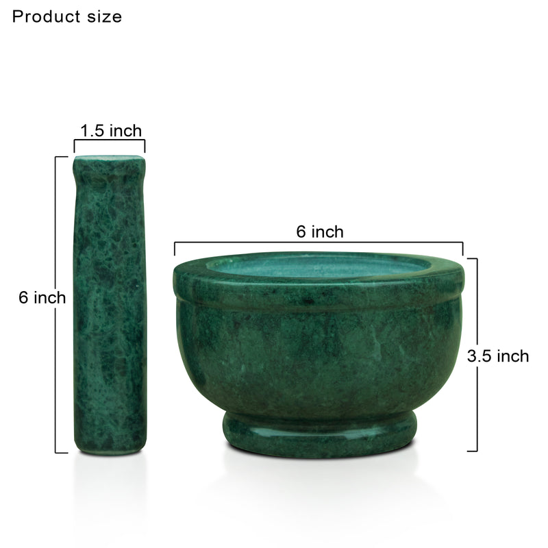Mortar and Pestle, Green - Handicraft Bazaar