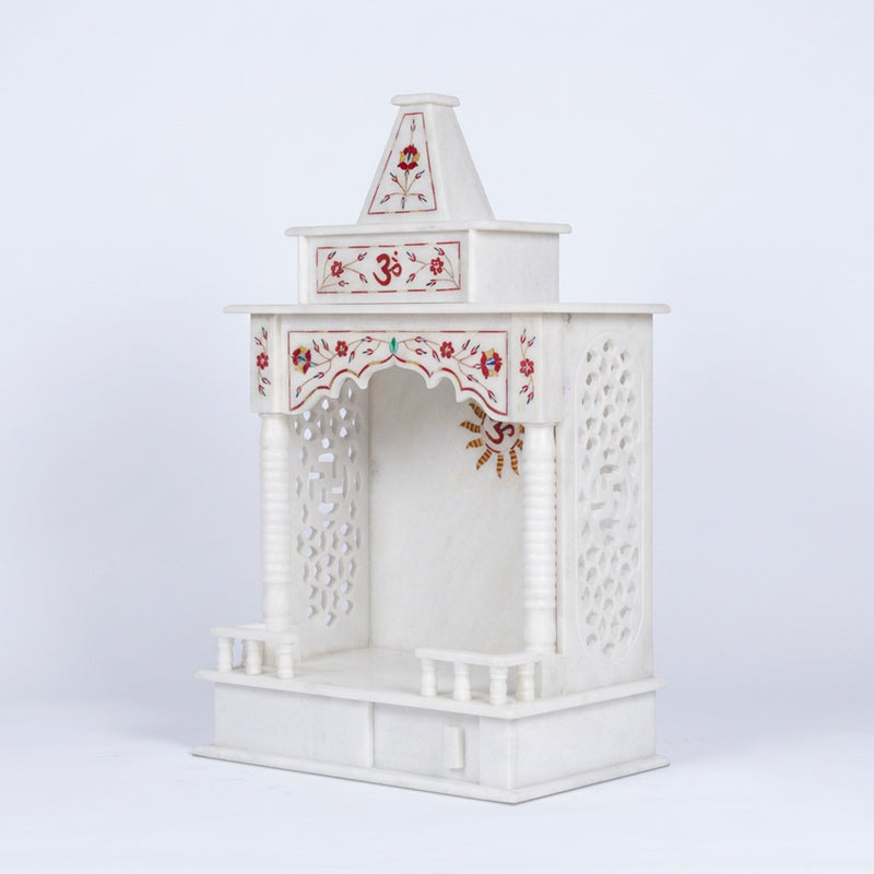 Marble Temple Red Inlay - Handicraft Bazaar