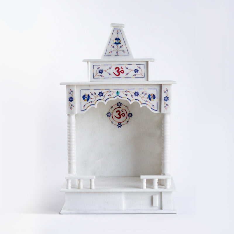 Marble Temple Blue Inlay - Handicraft Bazaar