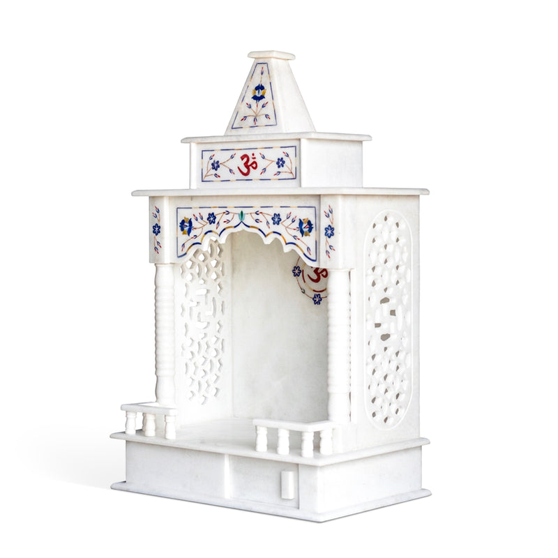 Marble Temple Blue Inlay - Handicraft Bazaar