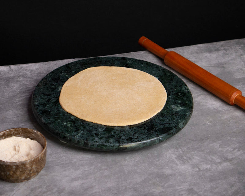 Green Marble Roti Maker (Chakla) - Handicraft Bazaar