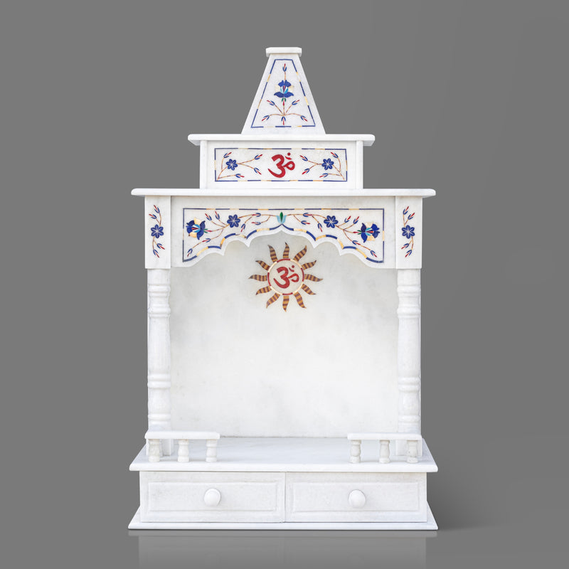Marble Temple Blue Inlay - Handicraft Bazaar