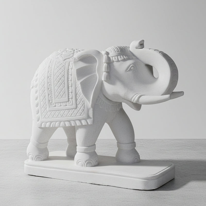 Marble Elephant Pair