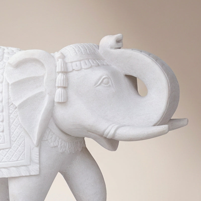 Marble Elephant Pair