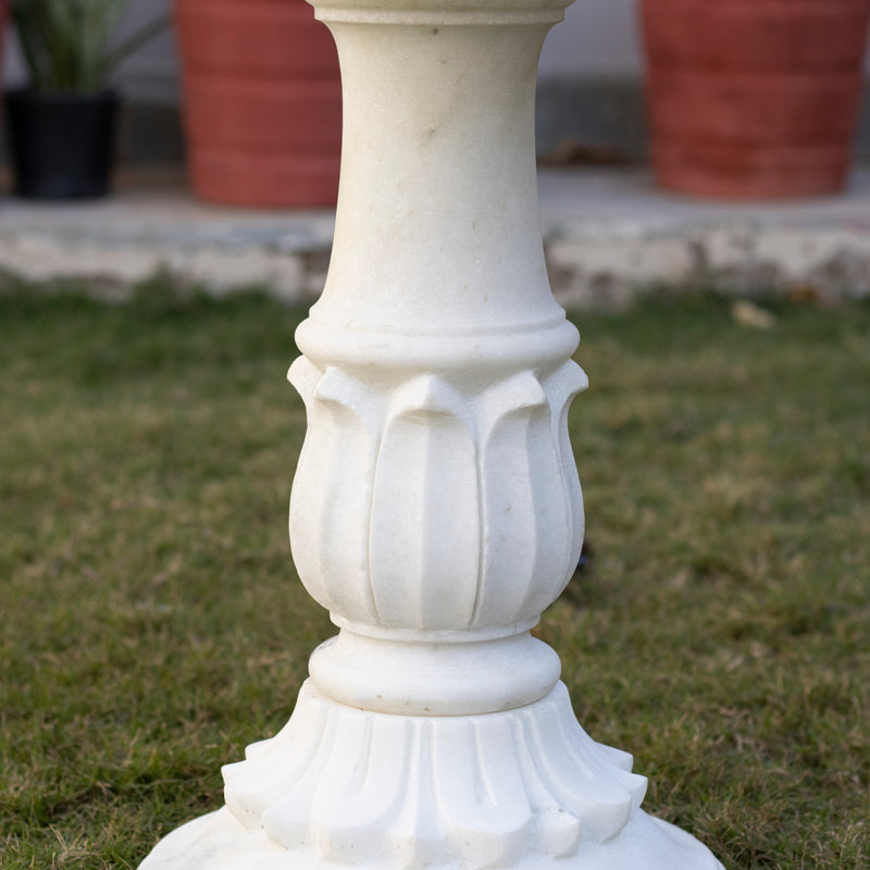 Marble Fountain, White Marble Carving - Handicraft Bazaar