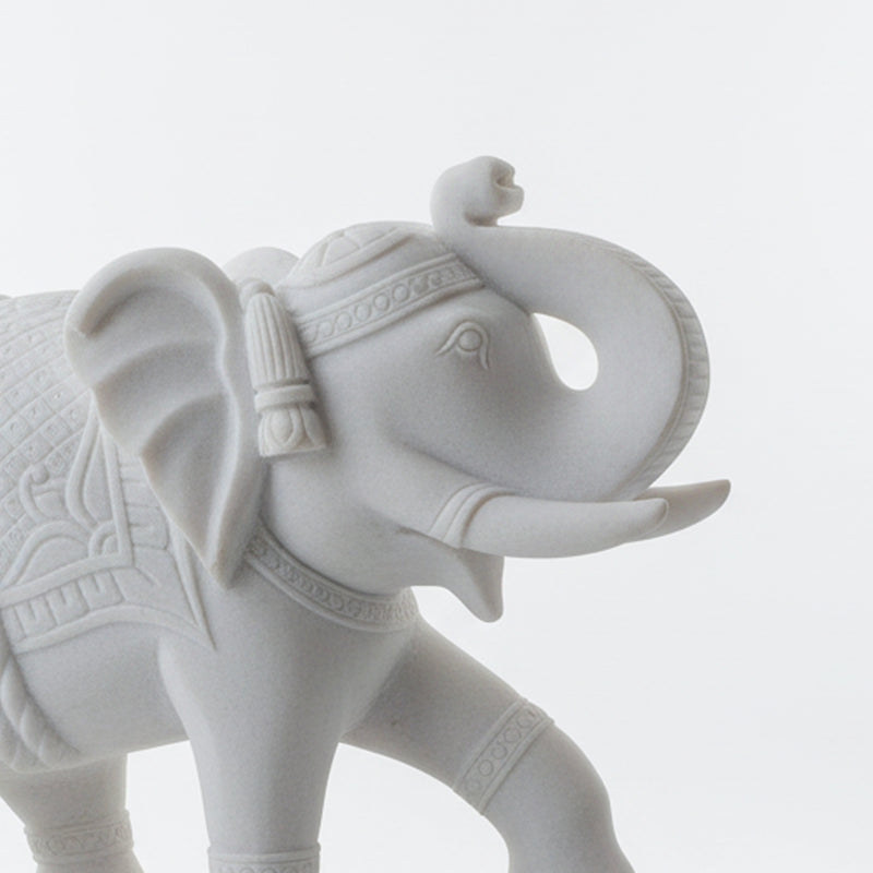 Marble Hand Carved Elephant Pair
