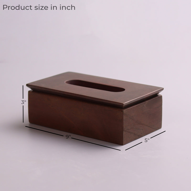 Marble Tissue Box (Bronze) - Handicraft Bazaar
