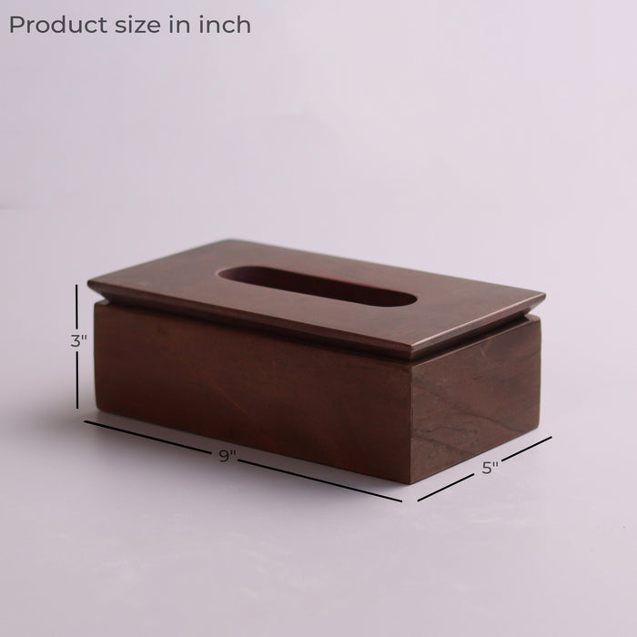 Marble Tissue Box (Bronze) - Handicraft Bazaar