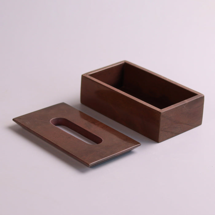 Marble Tissue Box (Bronze) - Handicraft Bazaar