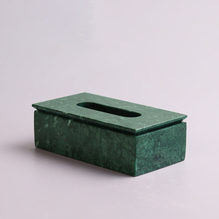 Marble Tissue Box (Green) - Handicraft Bazaar