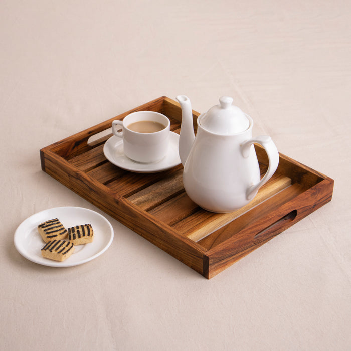 Wooden Serving Tray- Stripped