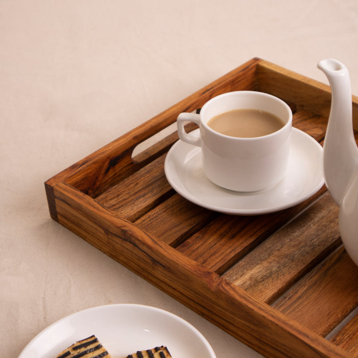 Wooden Serving Tray- Stripped