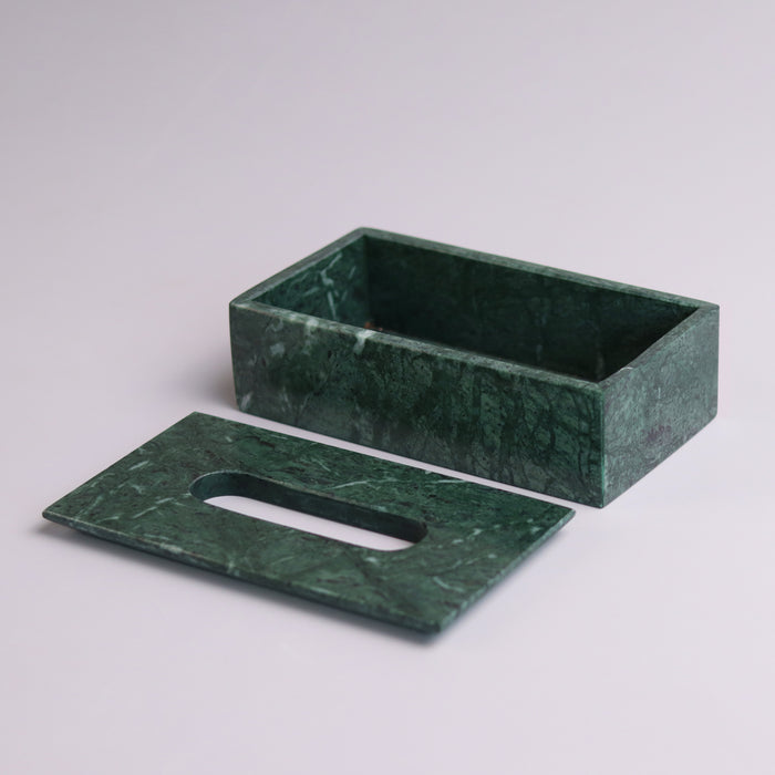 Marble Tissue Box (Green) - Handicraft Bazaar