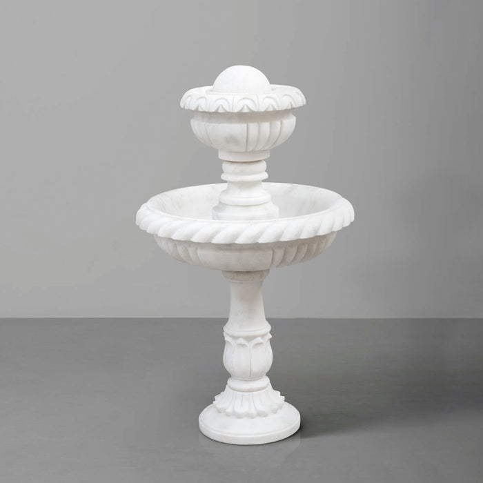 Marble Fountain, White Marble Carving - Handicraft Bazaar