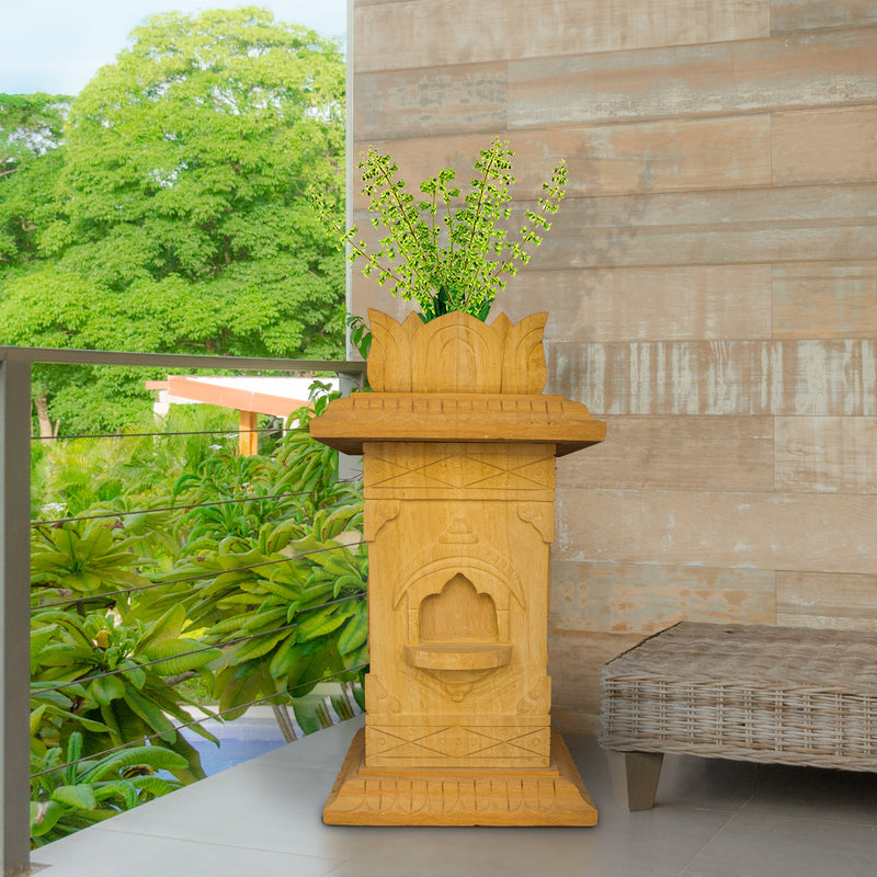 Sandstone Tulsi Pot - Handicraft Bazaar