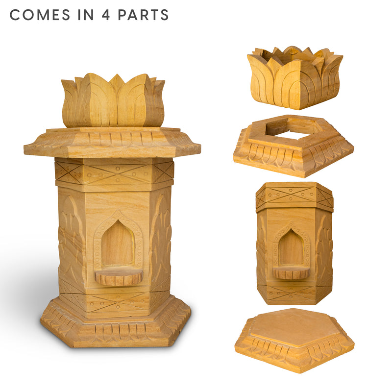 Sandstone Tulsi Pot  - Handicraft Bazaar