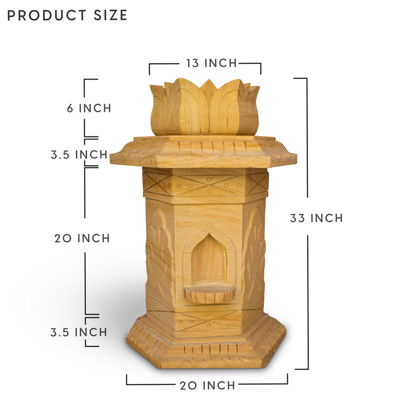 Sandstone Tulsi Pot  - Handicraft Bazaar