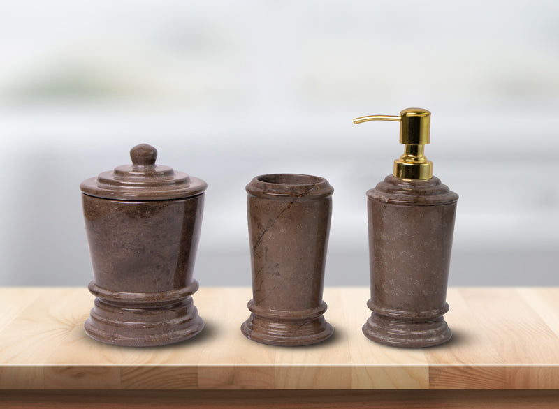 Marble Bathroom Set (Bronze Armani) | Handicraft Bazaar