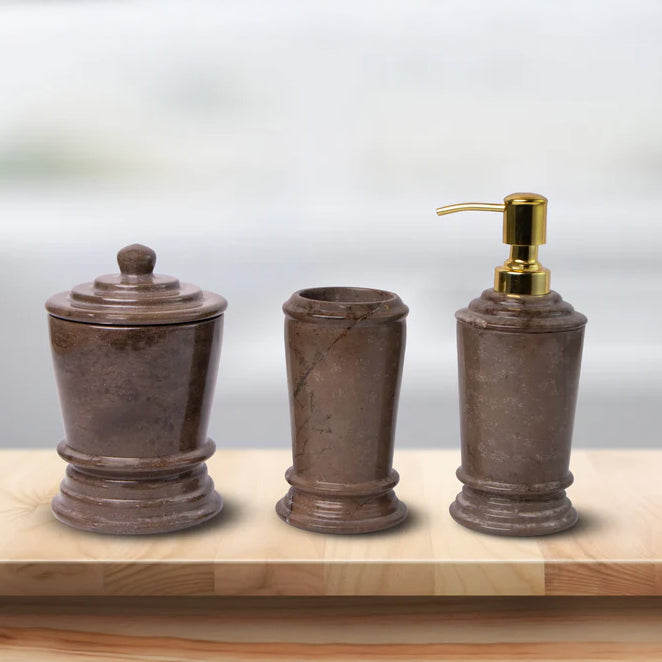 Marble Bathroom Set (Bronze Armani) | Handicraft Bazaar