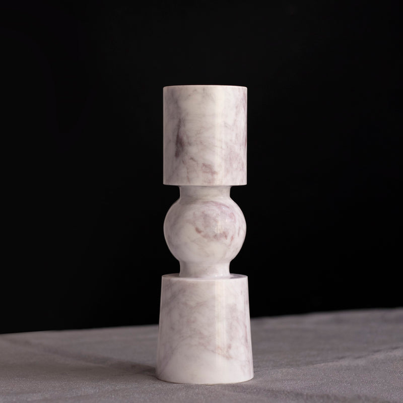 Marble Candle Holder Modern (Wonder White) | Handicraft Bazaar