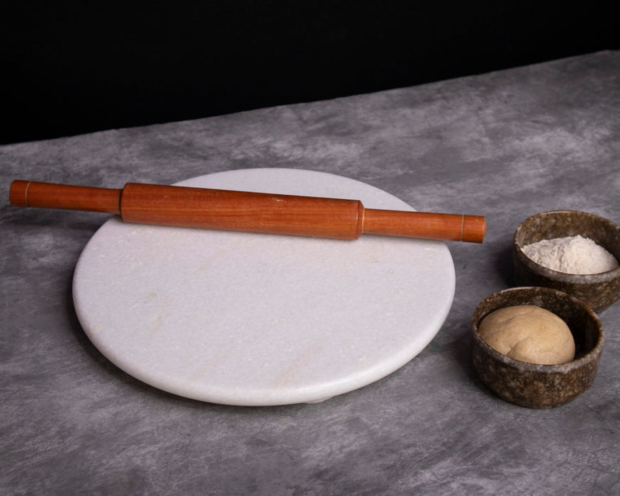 Stone Roti White Marble Roti Maker (Chakla) - Handicraft Bazaar