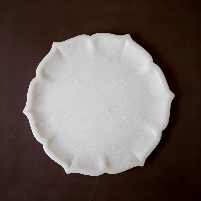 Marble Tray (Flower) | Handicraft Bazaar