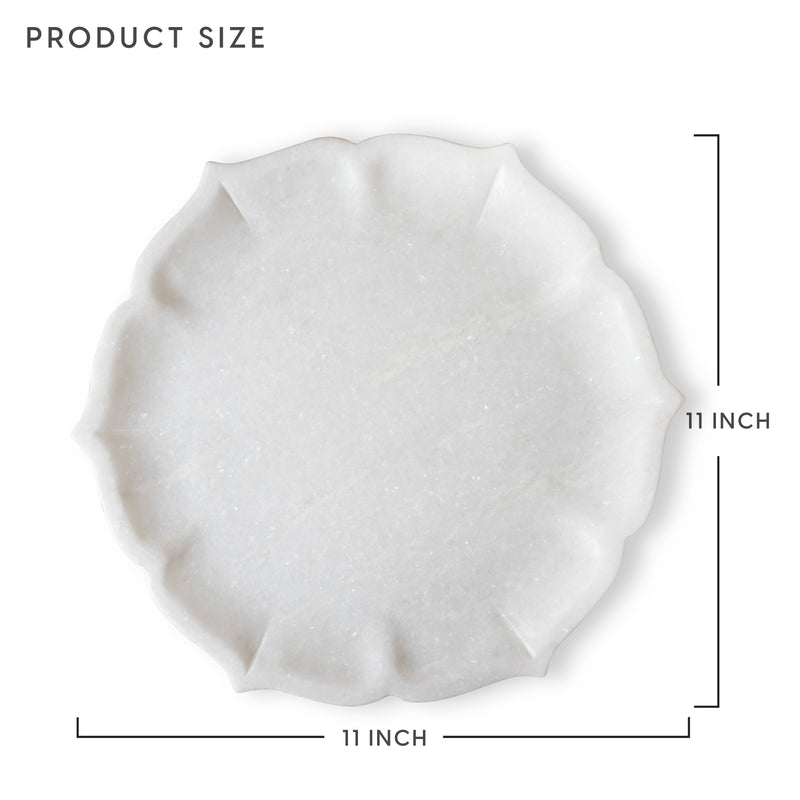 Marble Tray (Flower) | Handicraft Bazaar