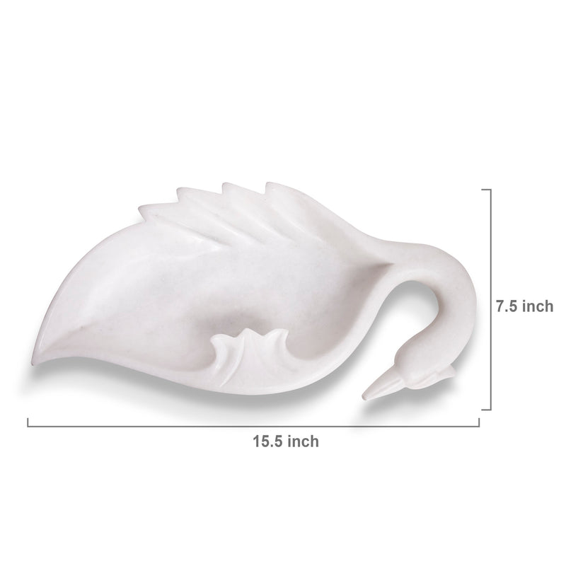 Marble Urli (Peacock) - Handicraft Bazaar