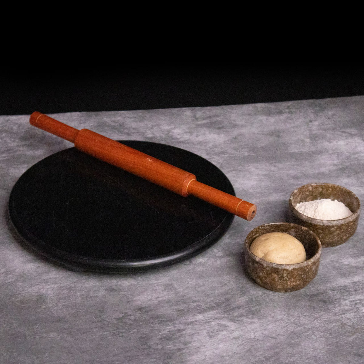 Stone Roti Black Marble Roti Maker (Chakla) — Handicraft Bazaar