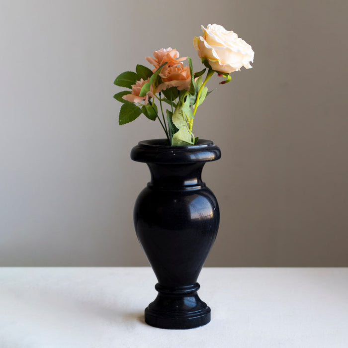 Marble Flower Vase - Black